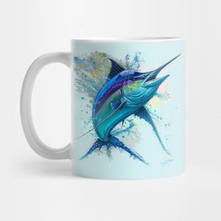 Splashing Blue Marlin Mug